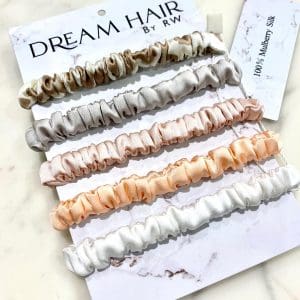 Dream Hair 100% Silk Scrunchie Skinny Sets